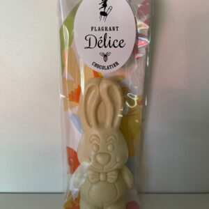 1 lapin "Fluffy" choc. blanc (☑︎ retrait boutique)